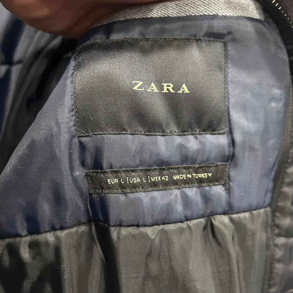 자라 맨즈 스트레치 코튼 더블 집업 하이넥 롱코트 상품이미지3