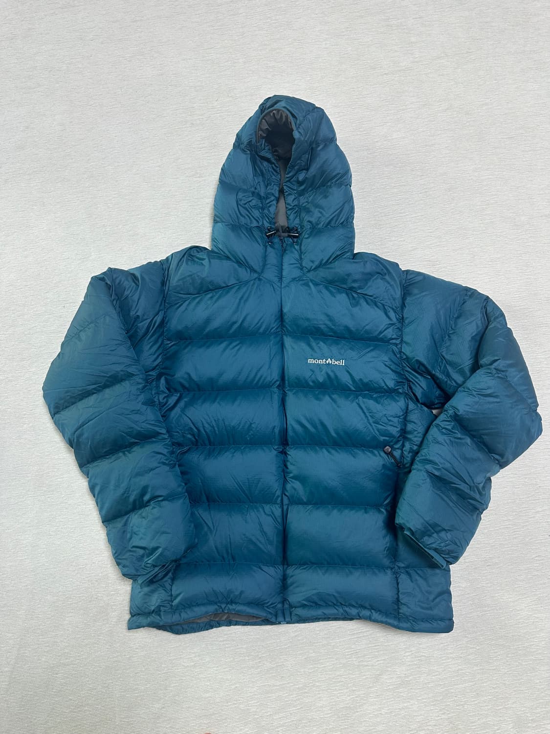 (L)몽벨 알파인 일본 빈티지 경량 다운 패딩 아쿠아블루 상품이미지2
