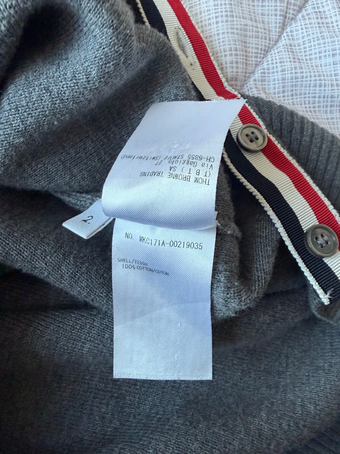 톰브라운 밀라노스티치 가디건 미드그레이 2사이즈 정품 상품이미지6