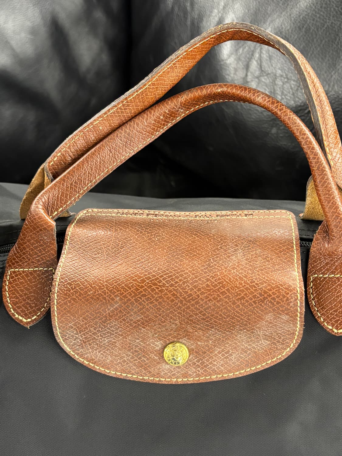 롱샴 르 플리아쥬 블랙 토트백 상품이미지4