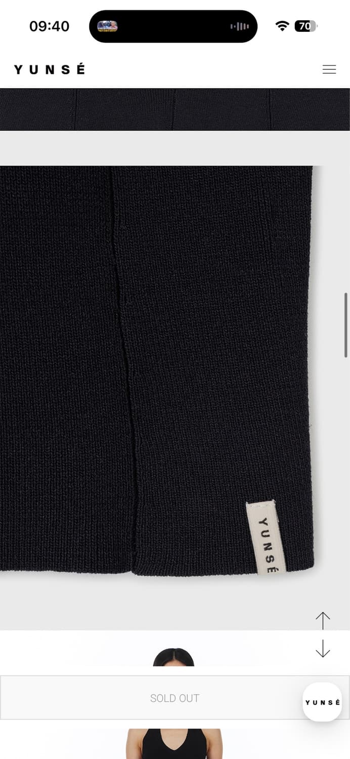 yunse strap halter knit 윤세 스트랩 홀터 니트 블랙  상품이미지5