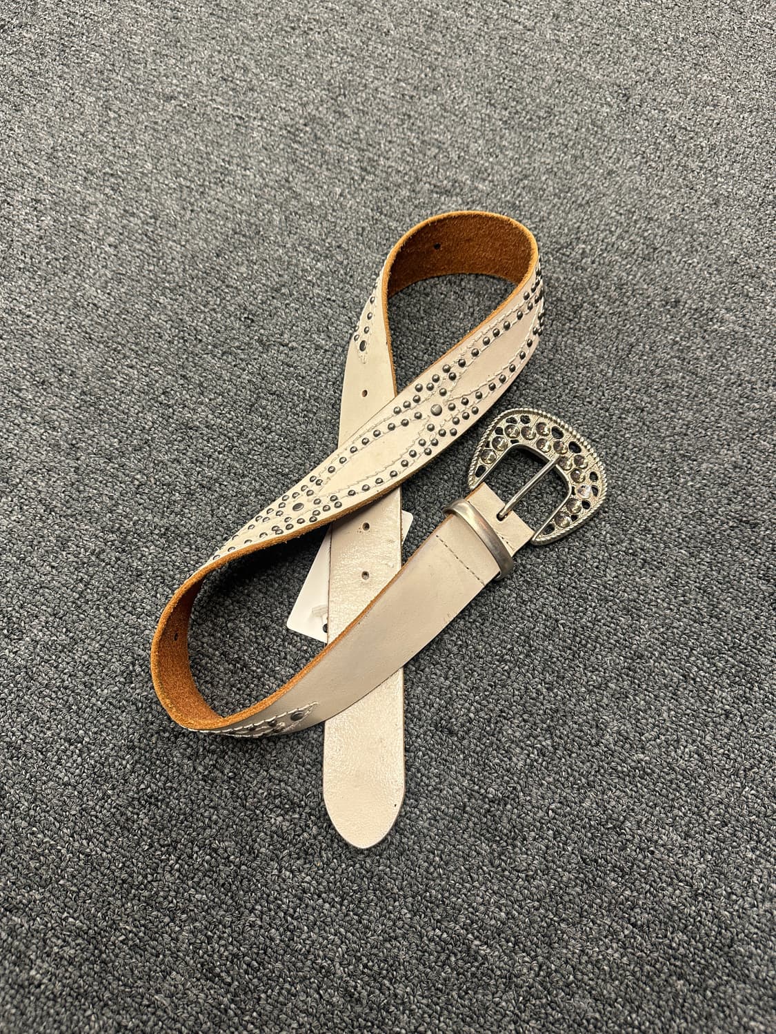 빈티지 웨스턴 스터드 큐빅 벨트 상품이미지1