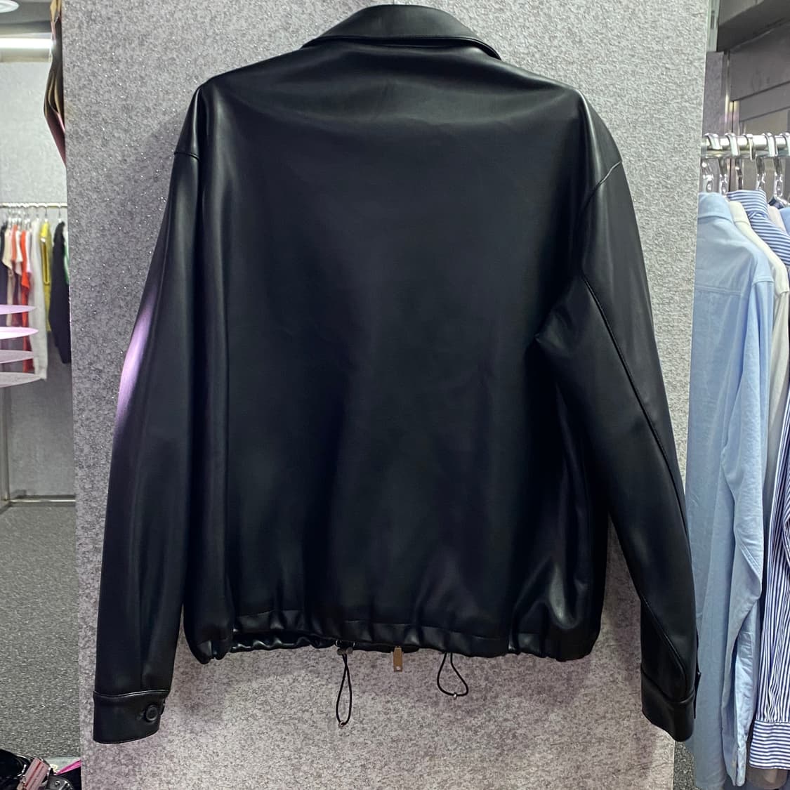 라퍼지스토어 투웨이 스트링 레더자켓 B3295 상품이미지4