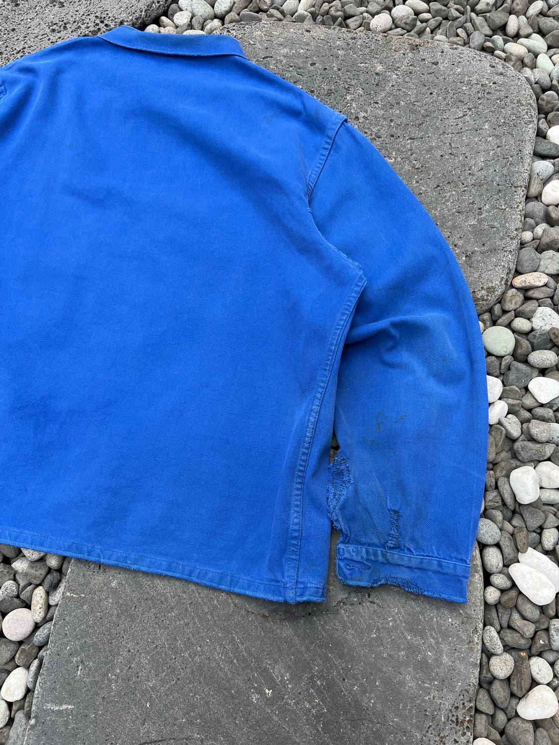 OLD VINTAGE WASHING BLUE FRENCH 프렌치워크자켓 상품이미지9
