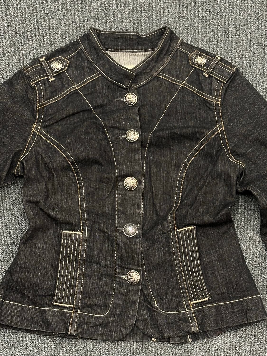 M)OLD NAVY 빈티지 여성 스티치 데님 자켓 상품이미지4