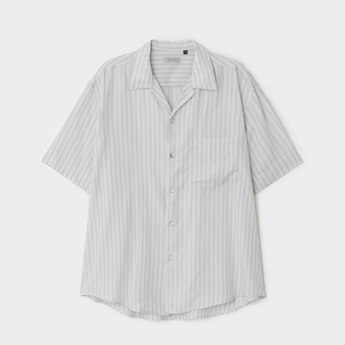 벨리에 치코 숏 슬리브 셔츠 - 투톤 그레이 상품이미지1