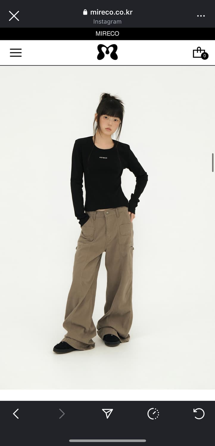 미레코 팬츠 MINI POCKET WIDE COTTON PT 바지 상품이미지4