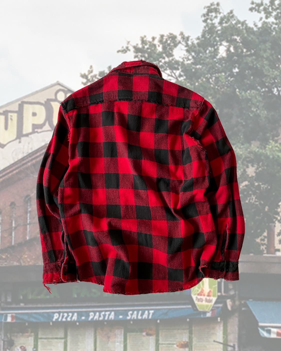 60s 빈티지 Bud Berma 디스트로이드 플란넬 셔츠 상품이미지2