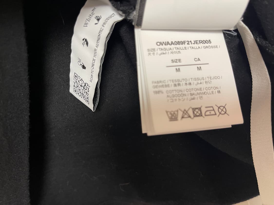 Off-White 블랙 반팔 티셔츠 M 상품이미지5