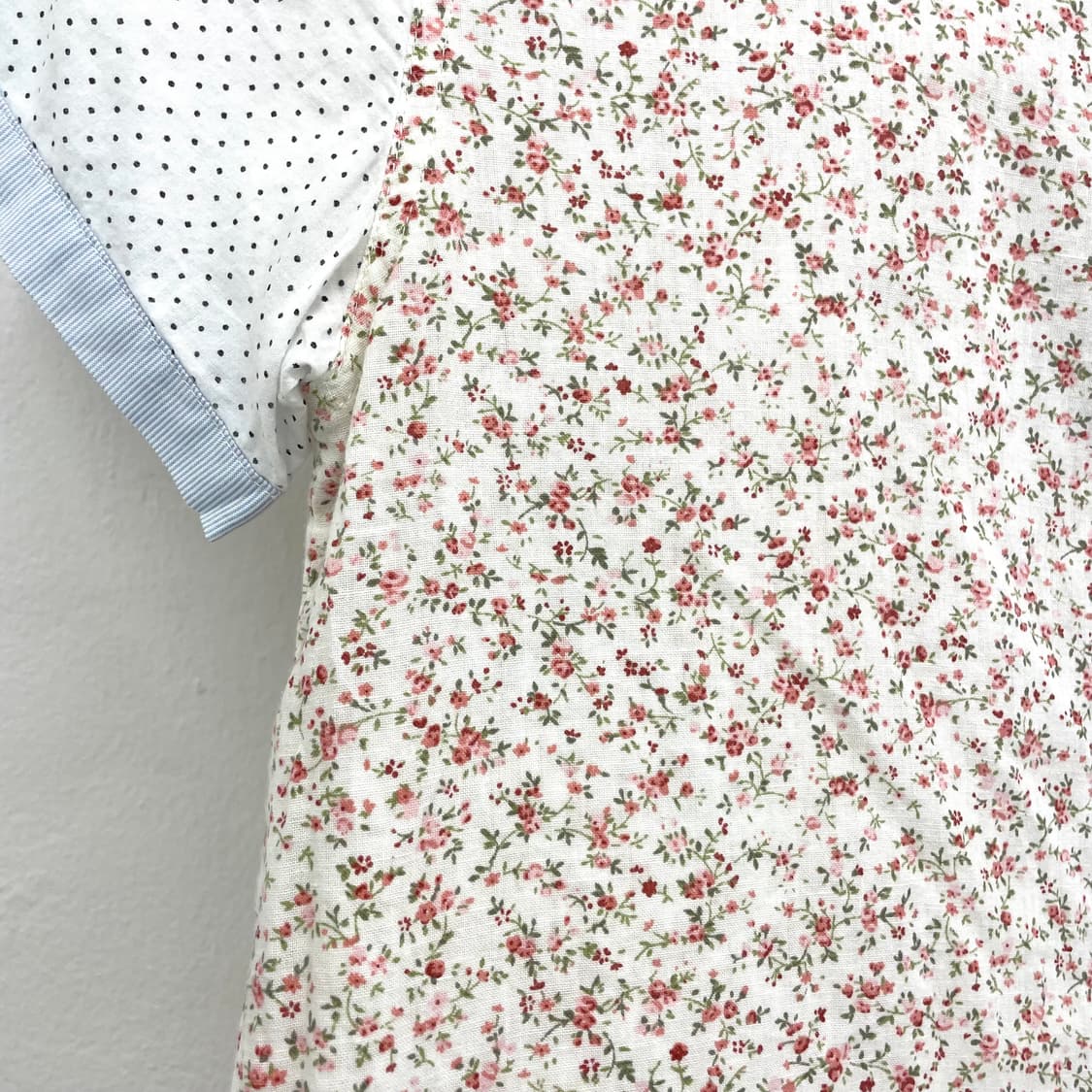 mixed print short sleeve button-up shirt 상품이미지2
