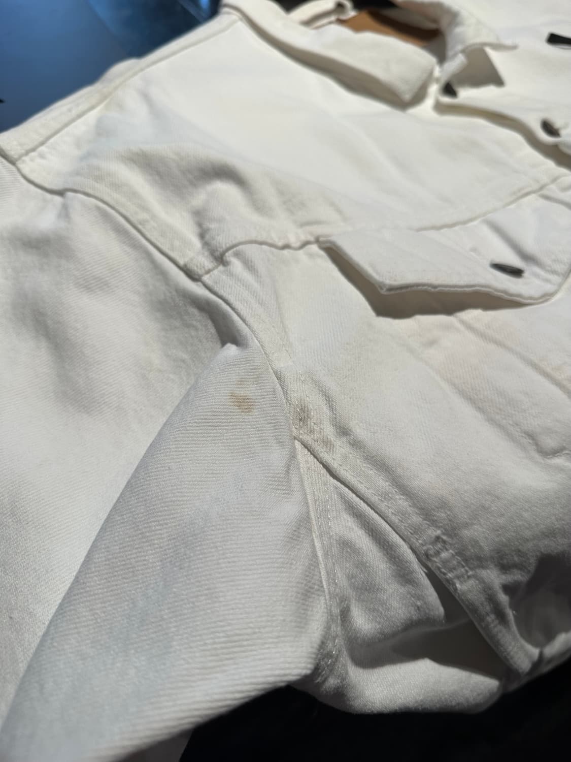 90s USA 빈티지 리바이스 70598-0251 화이트 트러커 데님자켓 상품이미지9