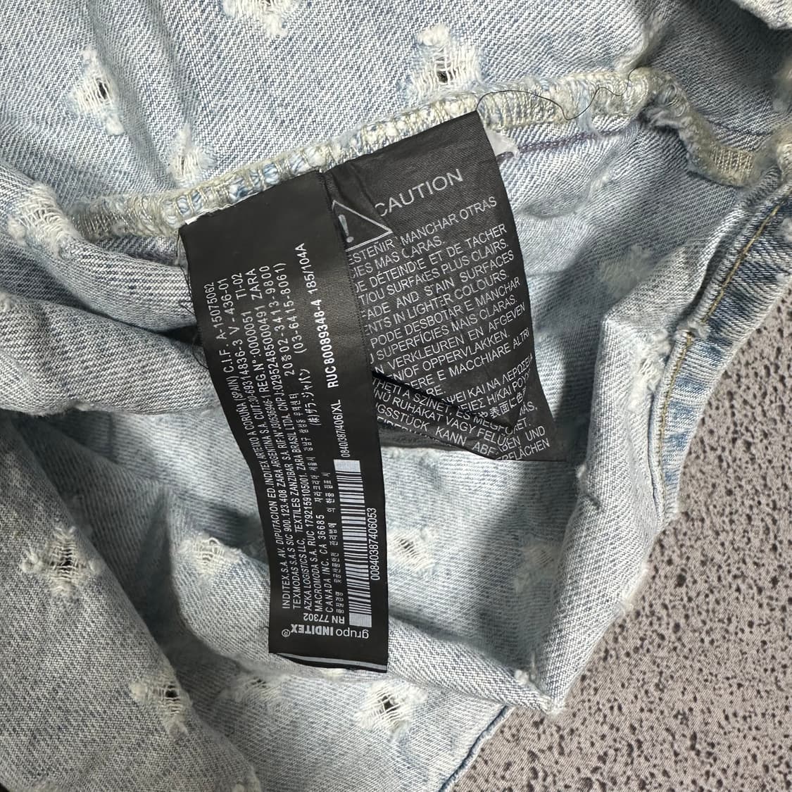  (바배) Zara 자라 빈티지 패턴 데님 자켓 상품이미지4