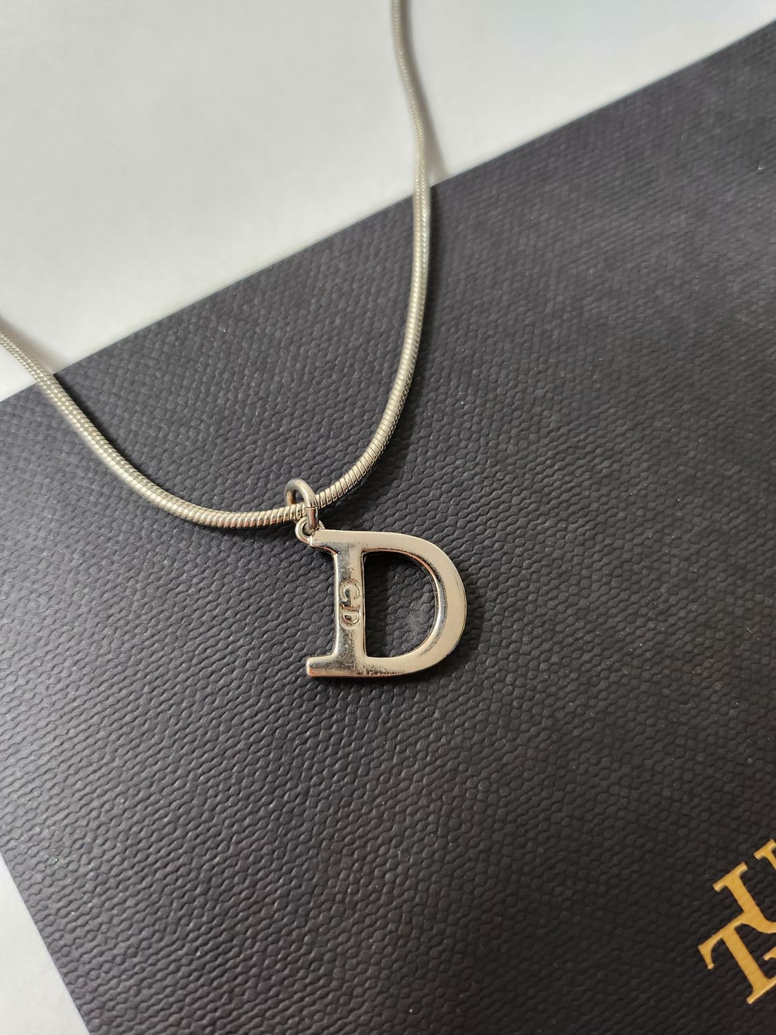디올 D 실버 빈티지 목걸이 상품이미지1