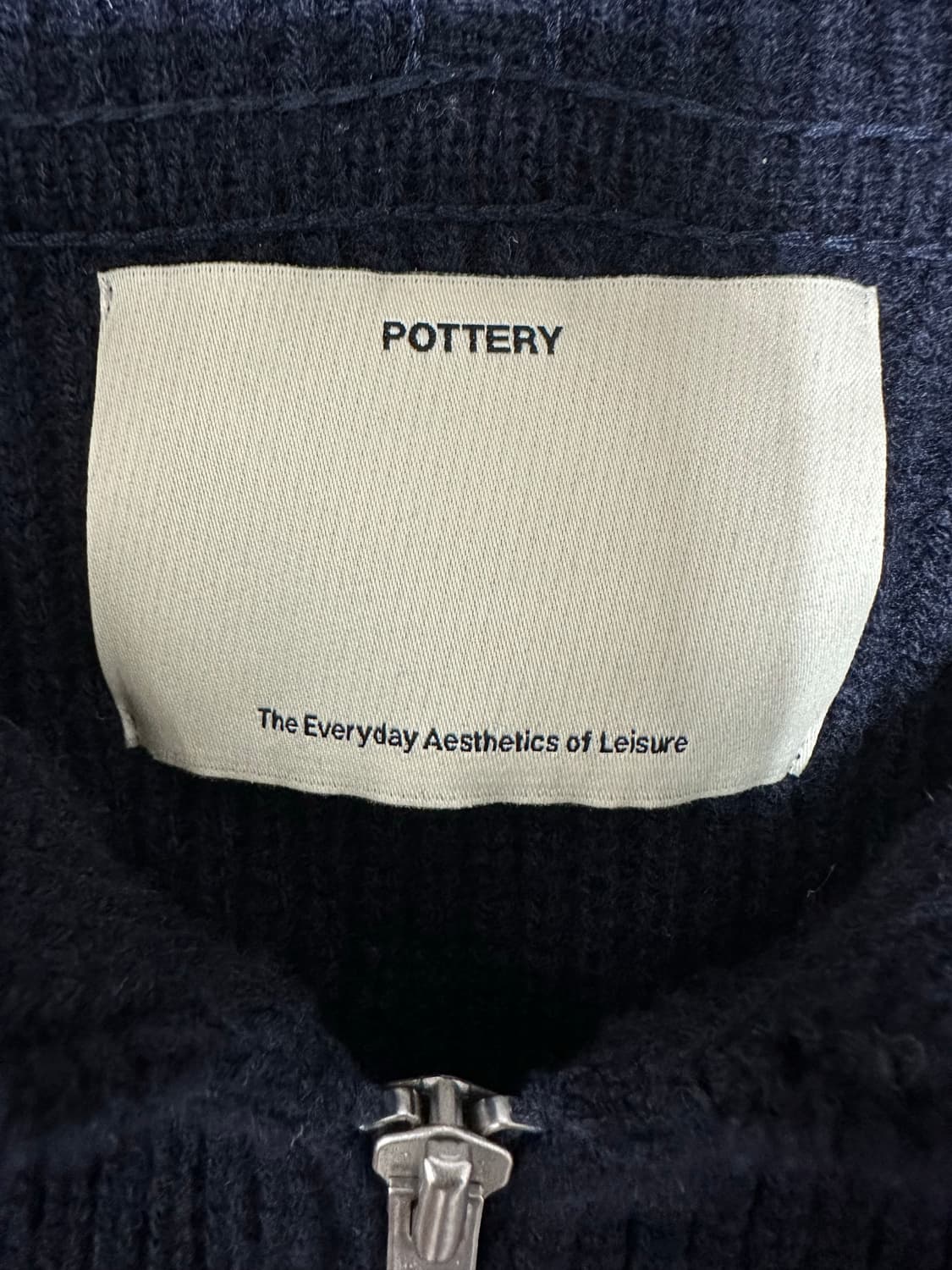 포터리 네이비 니트 후드 2사이즈 상품이미지5