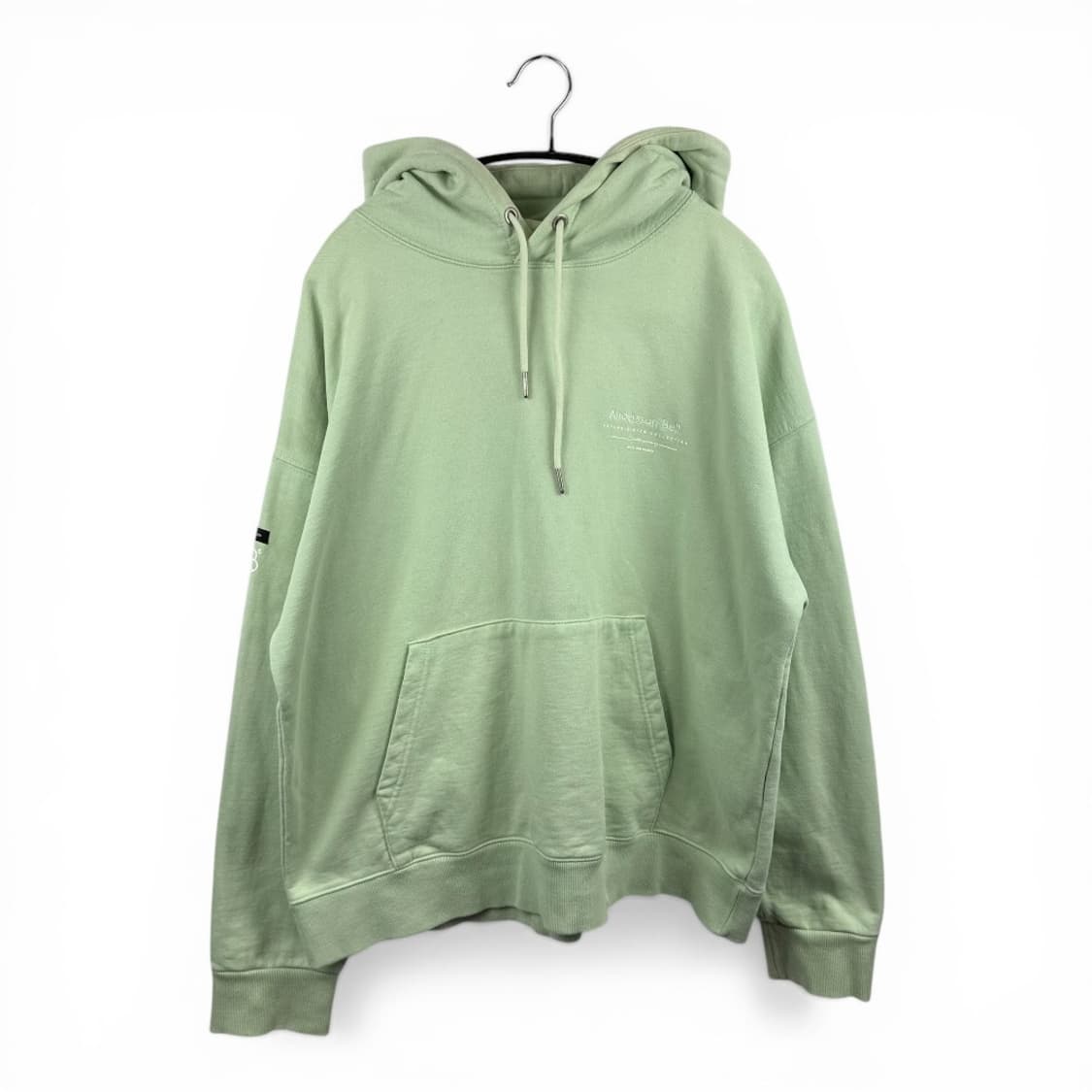 (L) 앤더슨벨 헤비웨이트 스펠아웃 후드 티 민트그린 상품이미지1