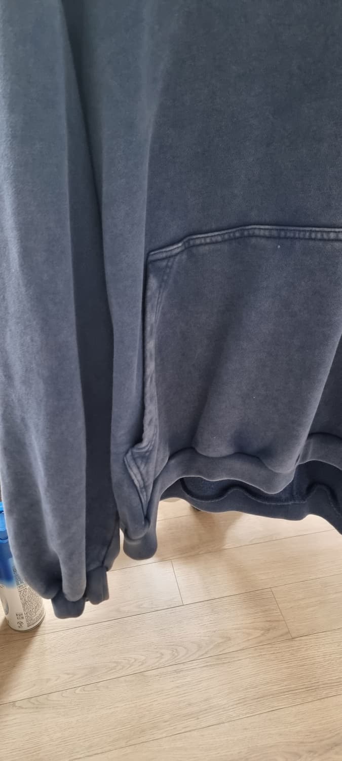 물빠진 파란색 오버핏 후드티 상품이미지2