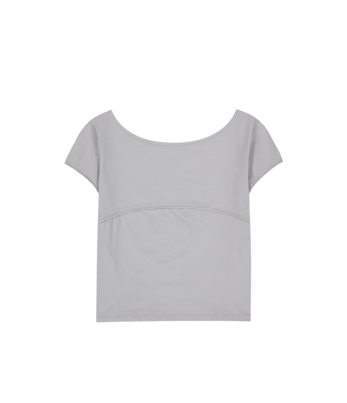 오호스 Lace Trimming T-shirt / Purple Grey 상품이미지3