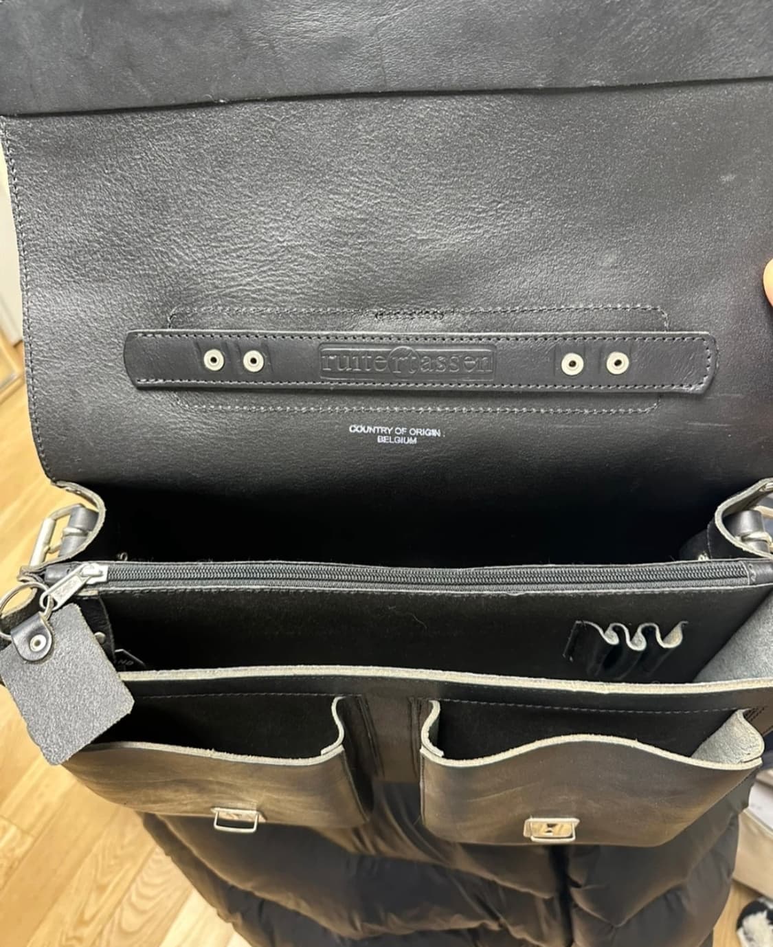 Ruiter Tassen 블랙 가죽 사첼백, 토트백 팝니다 상품이미지7