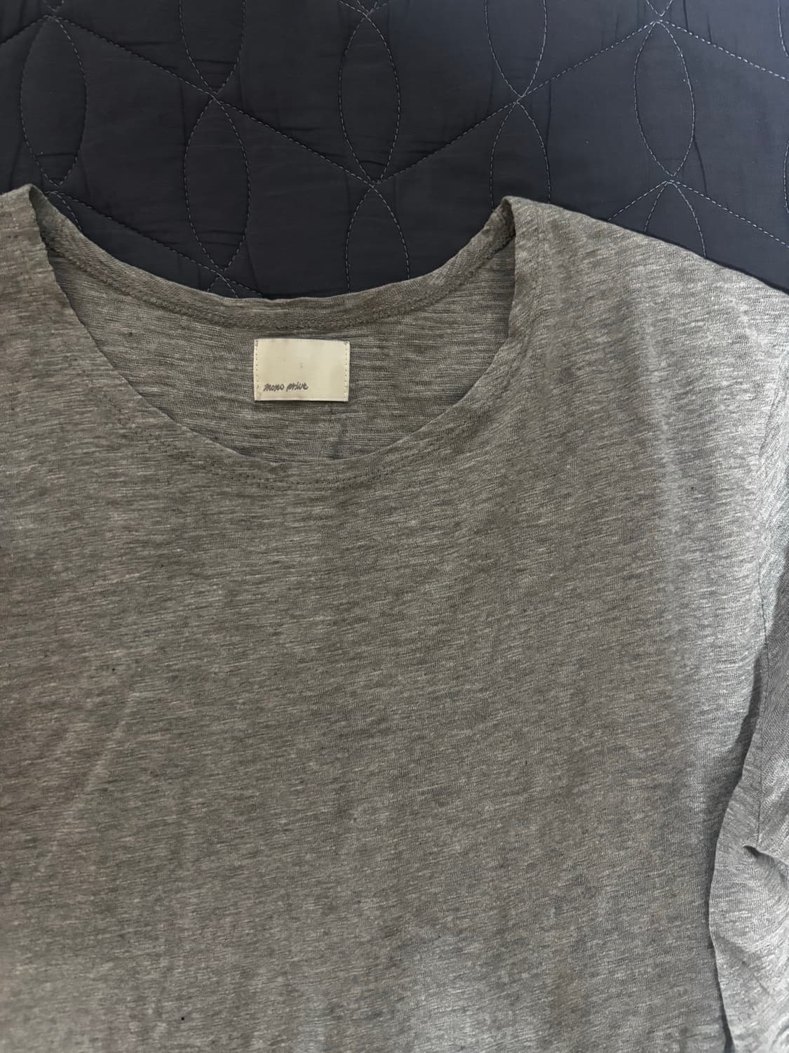 모노프리베 텍스타일 롱슬리브 멜란지그레이 상품이미지1