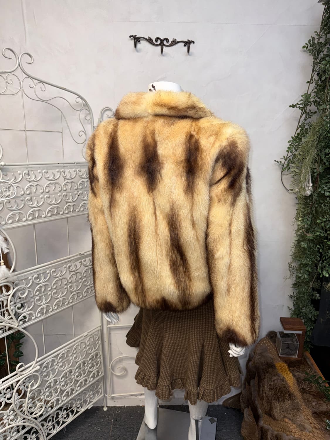 Mixed brown fitch mink fur jacket  상품이미지5