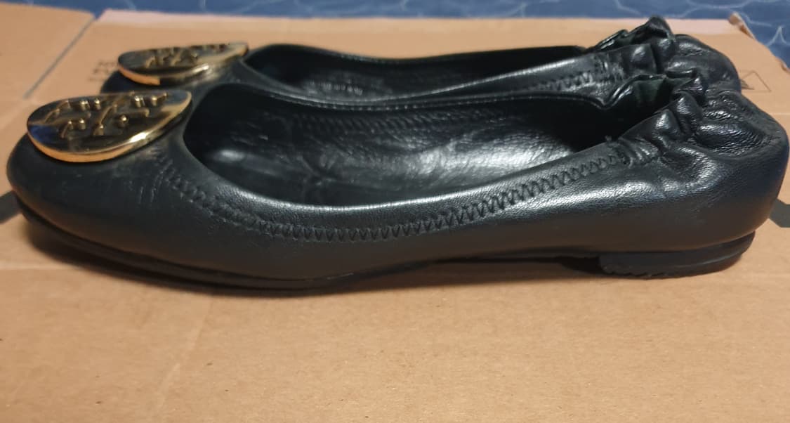 토리버치 금장빅로고 트래블 발렛 플랙슈즈 블랙 (230) 상품이미지3