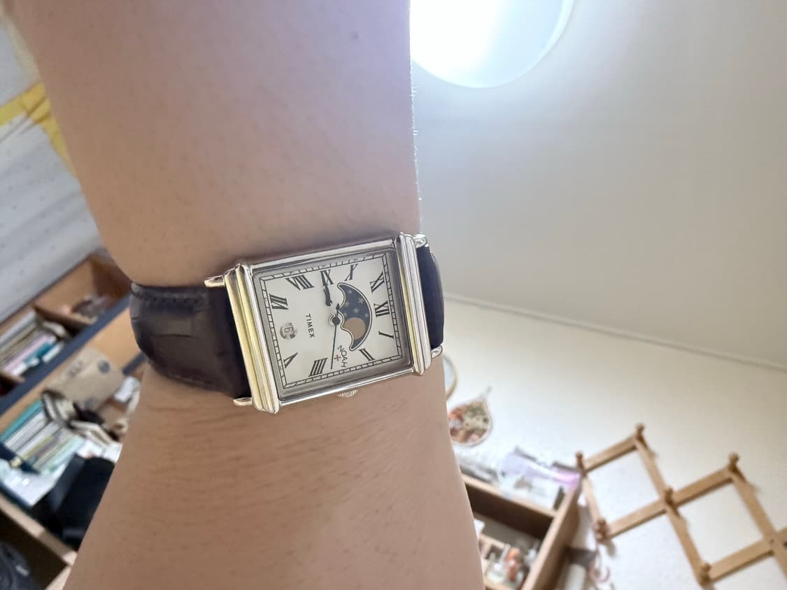 크림구매) 타이맥스 노아 문페이즈 브라운 시계 상품이미지3