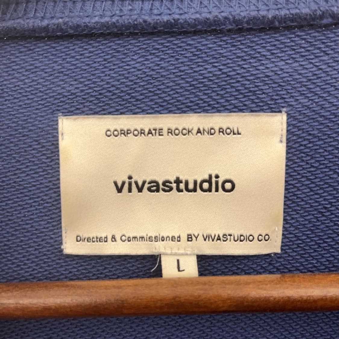 비바스튜디오 캐주얼 인디블루 오버핏 맨투맨 L C07406 상품이미지5