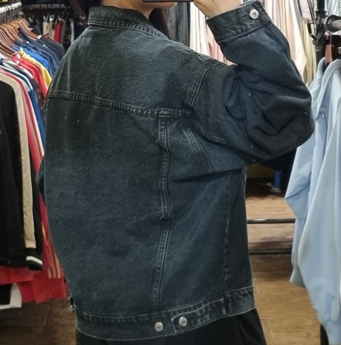[Hi] vtg 빈티지 데님자켓 블랙 상품이미지5