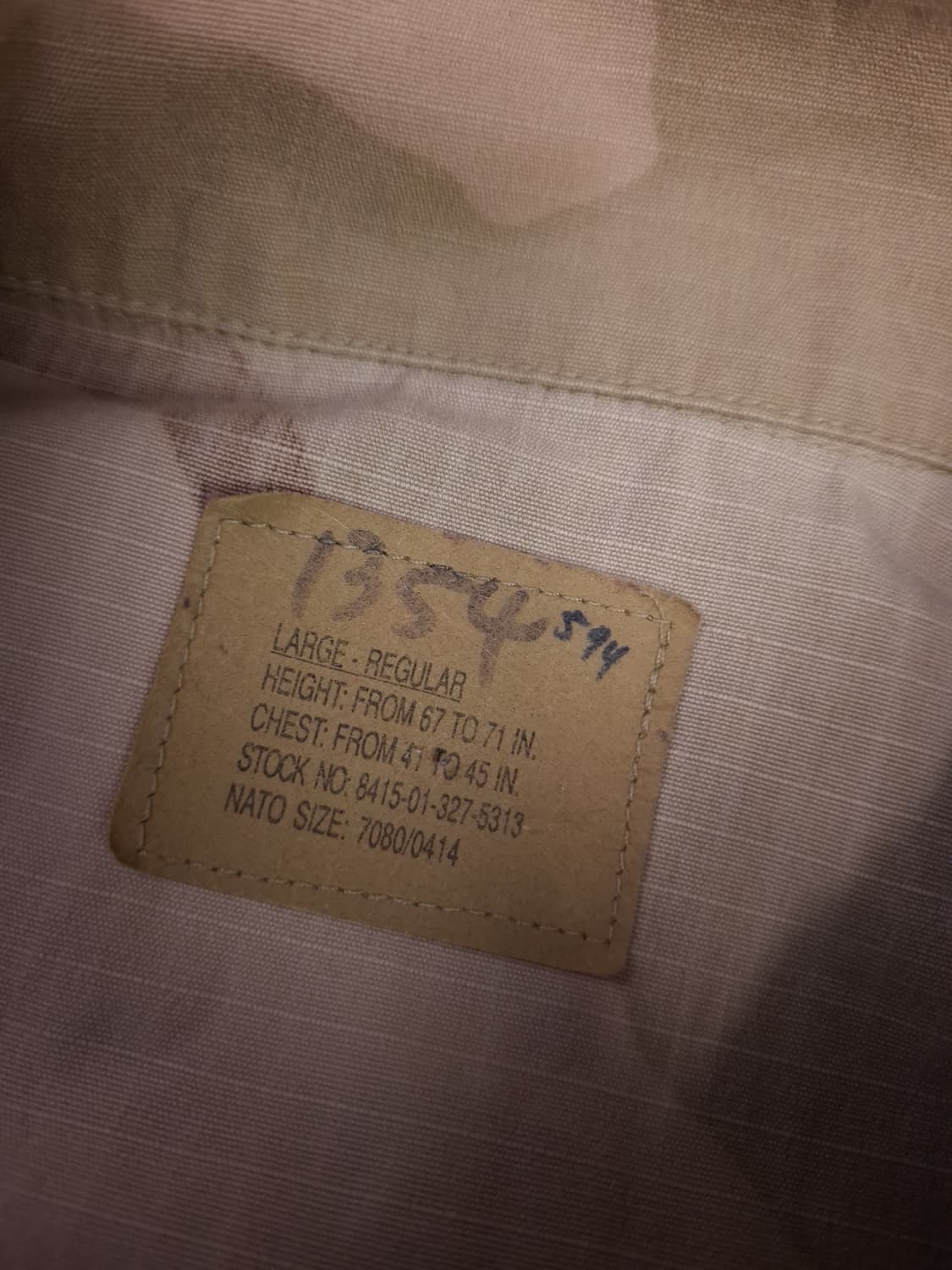 오리지날 90's 미국제조 미군 사막삼색 립스탑 BDU 자켓 상품이미지2