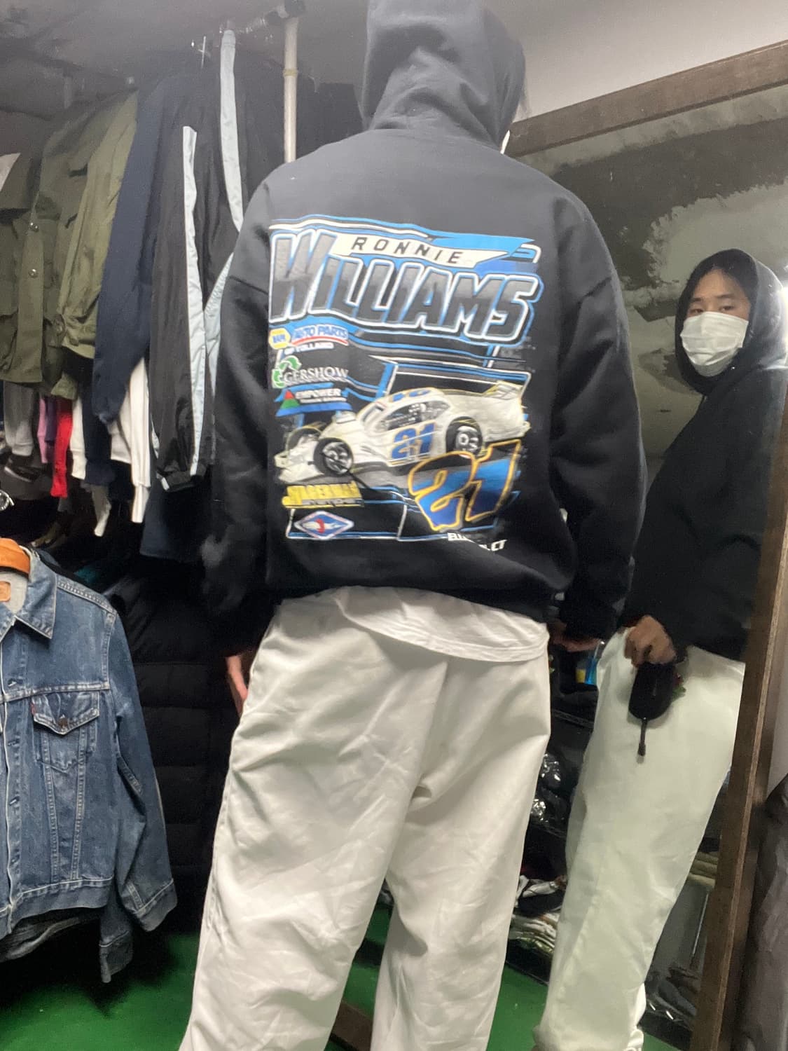 2XL) 헤인즈 카 프린팅 후드티 상품이미지2