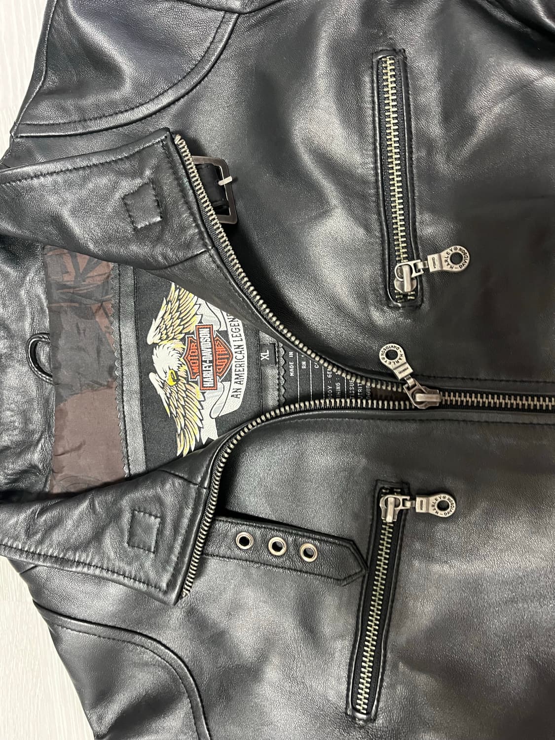 할리데이비슨 양가죽 미니멀라이더자켓 여성XL 상품이미지3