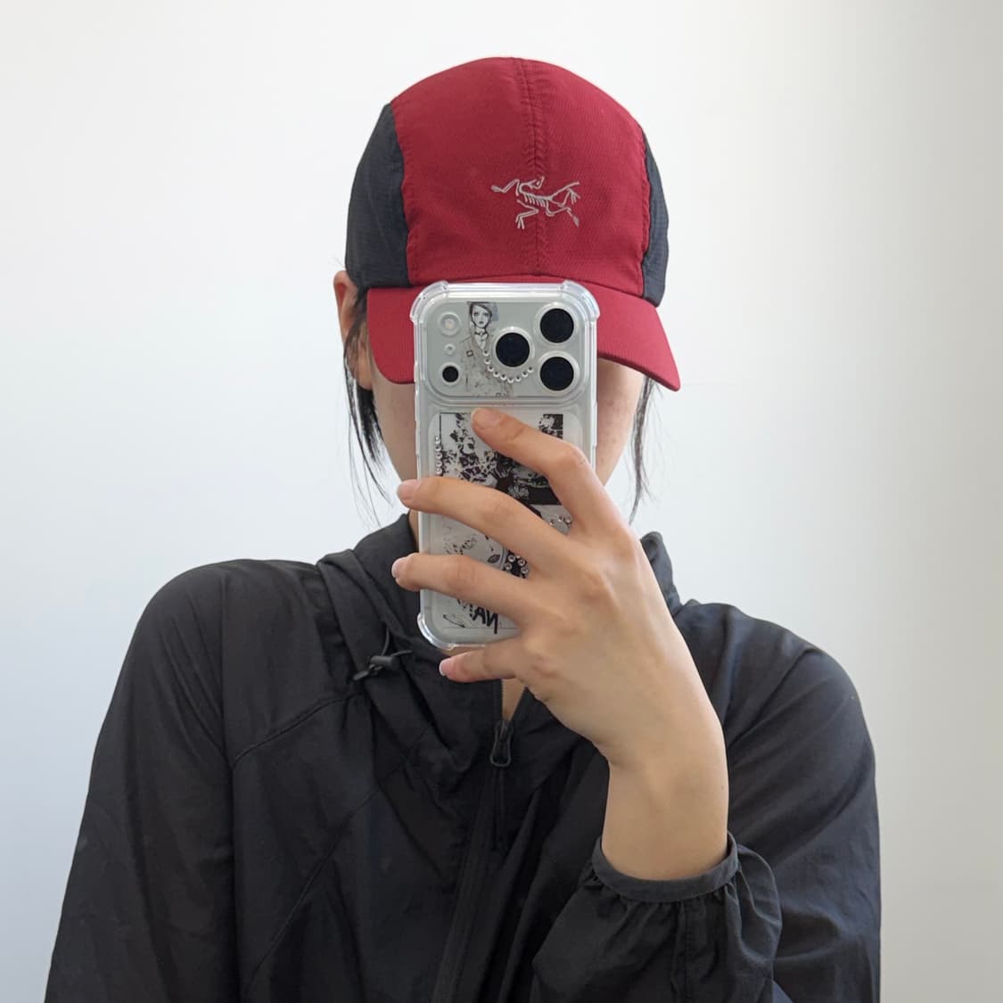 Arcteryx 아크테릭스 레드 블랙 메쉬 볼캡  상품이미지1