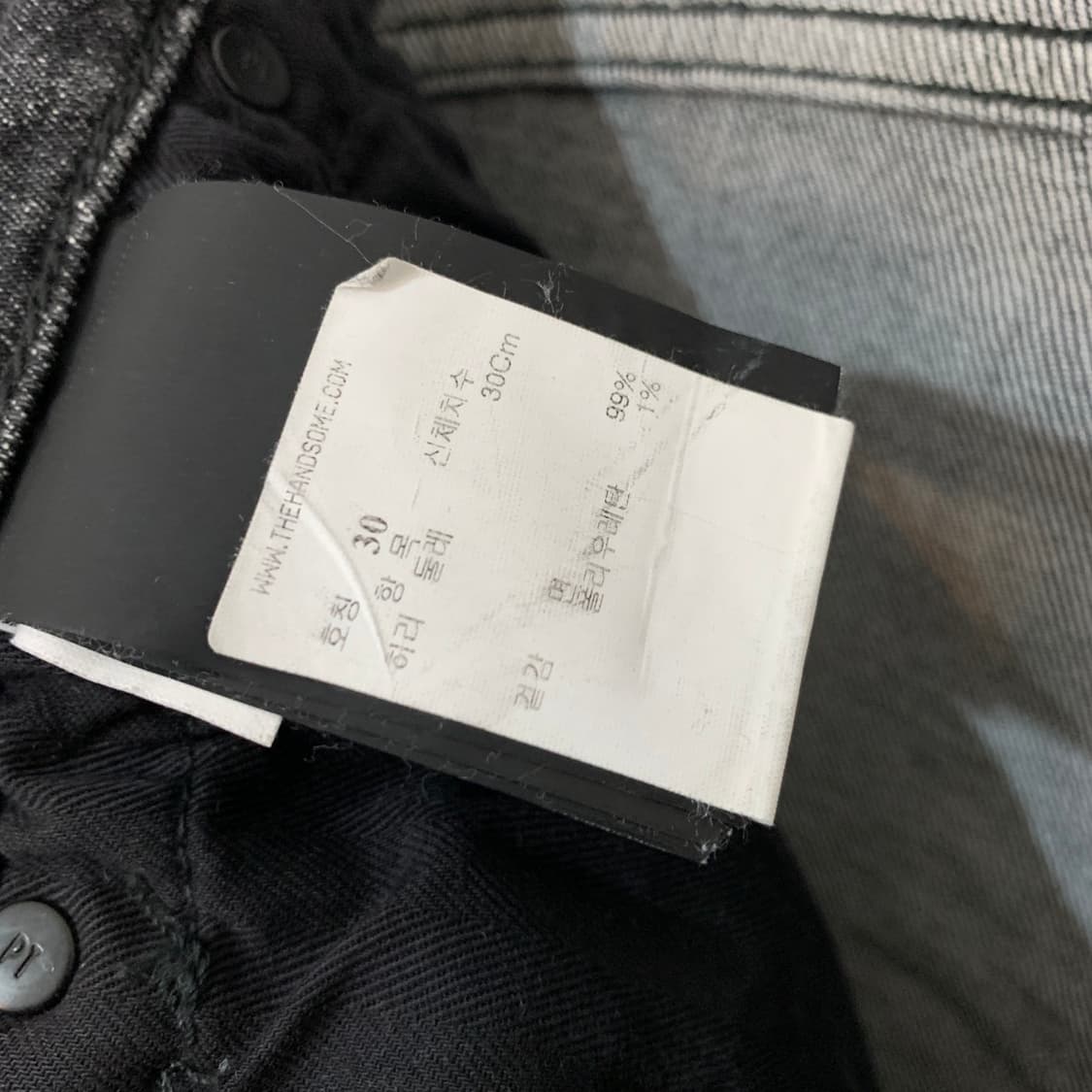 30인치 PT토리노 레게 롤업 워싱 스판 흑청 데님 청바지 상품이미지8