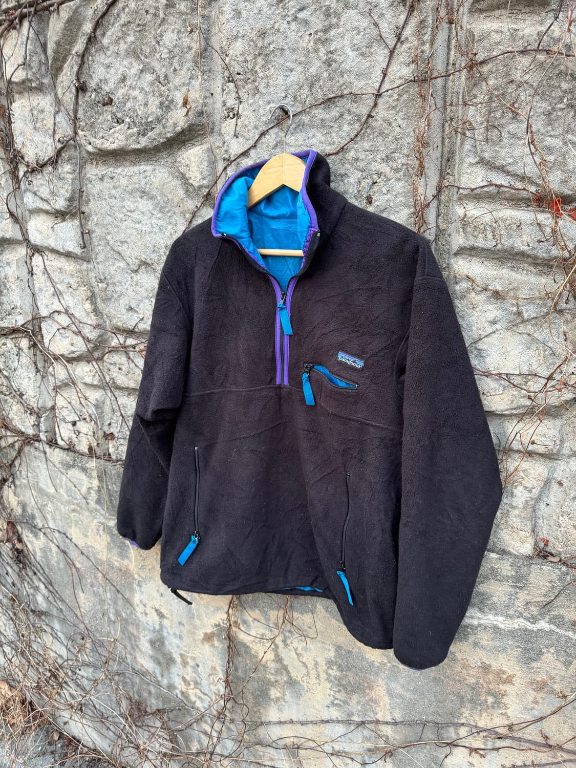 80s 파타고니아 usa 초창기 글리쉐이드 플리스 후리스 블랙 상품이미지3