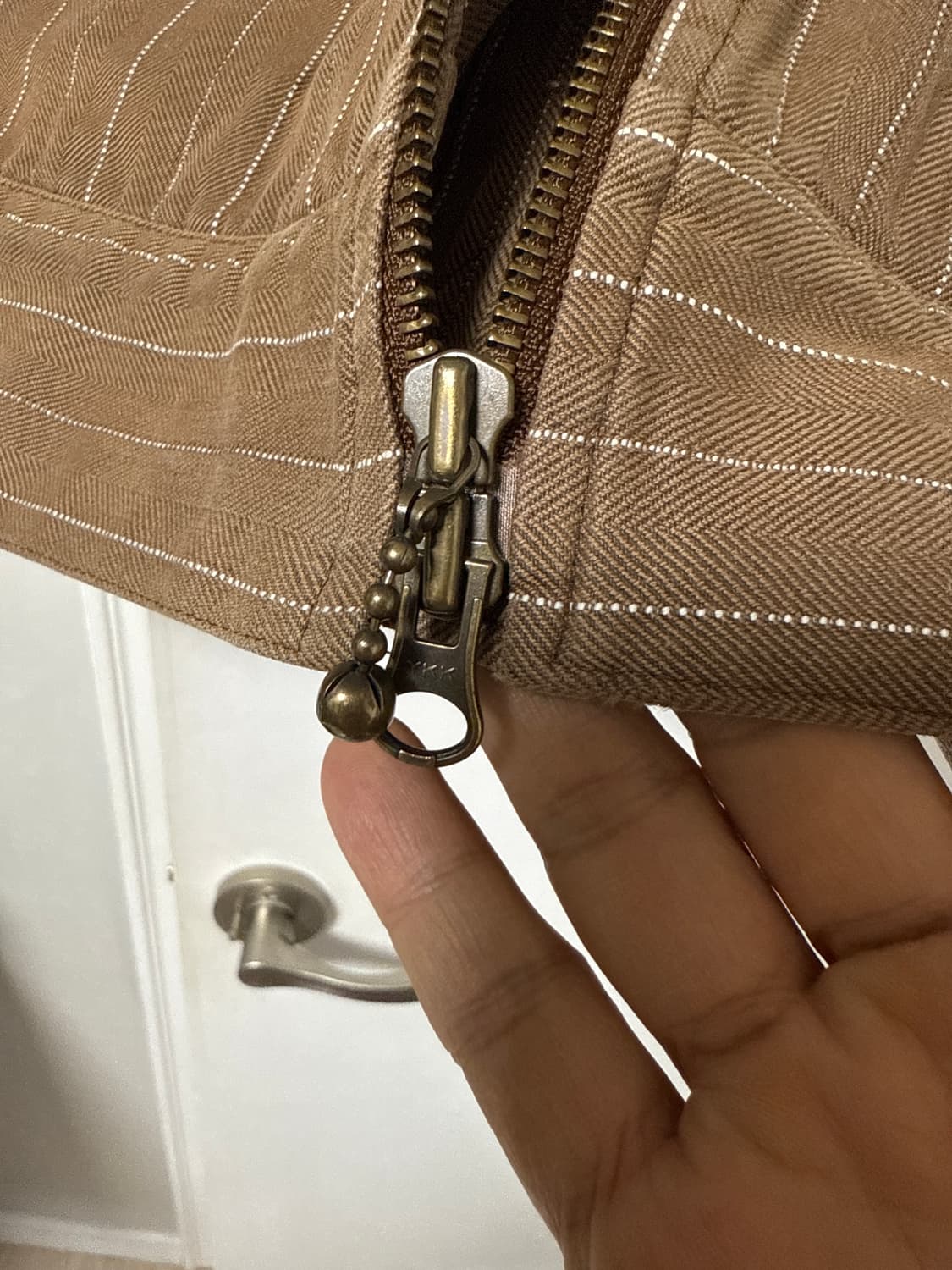 일본 브랜드 AMERICANRAG 앞판 변형 스트라이프 집업 자켓 상품이미지9