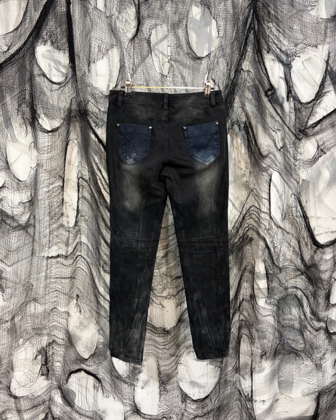 Y2K cubic spiderweb washing tie dye pant 상품이미지3