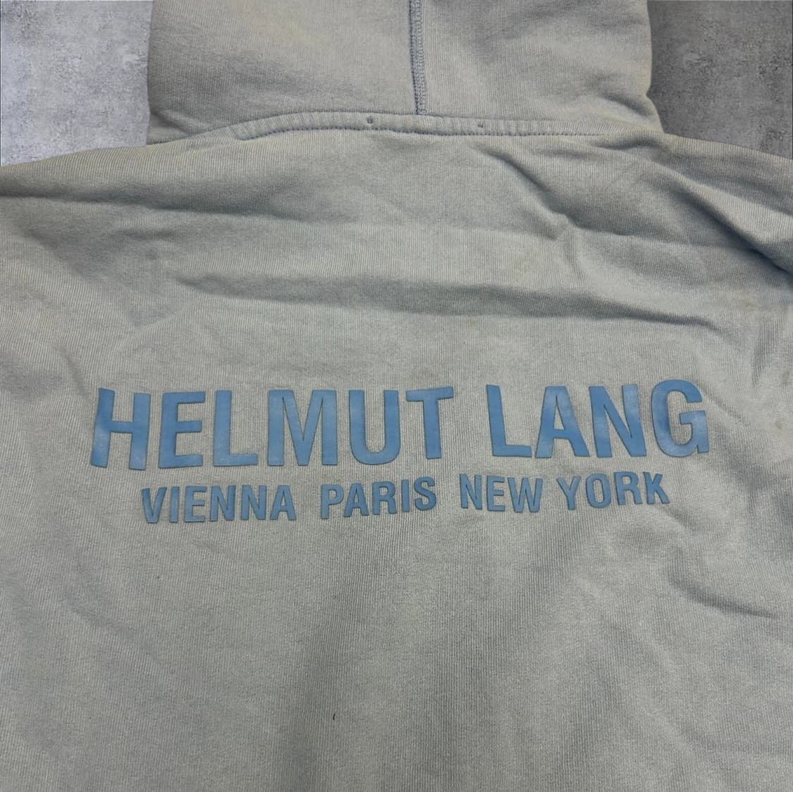 헬무트 랭 라이트 코튼 블루 후드티 상품이미지3