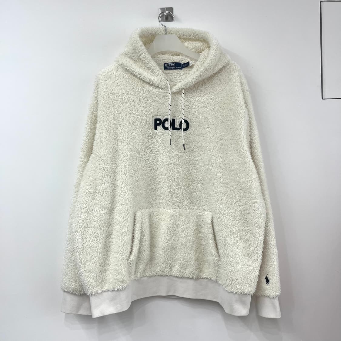 폴로 랄프로렌 양털 자수 셰르파 후드티 상품이미지2