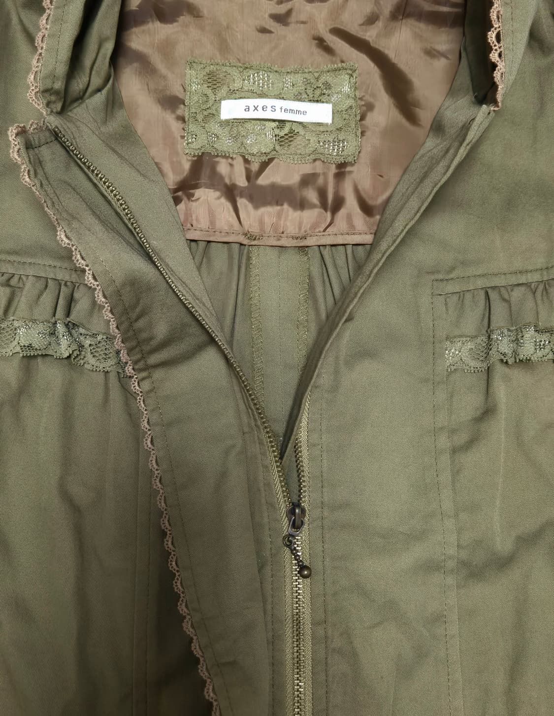 빈티지 엑시즈팜 레이스 야상 가디건 자켓 모리걸 상품이미지3