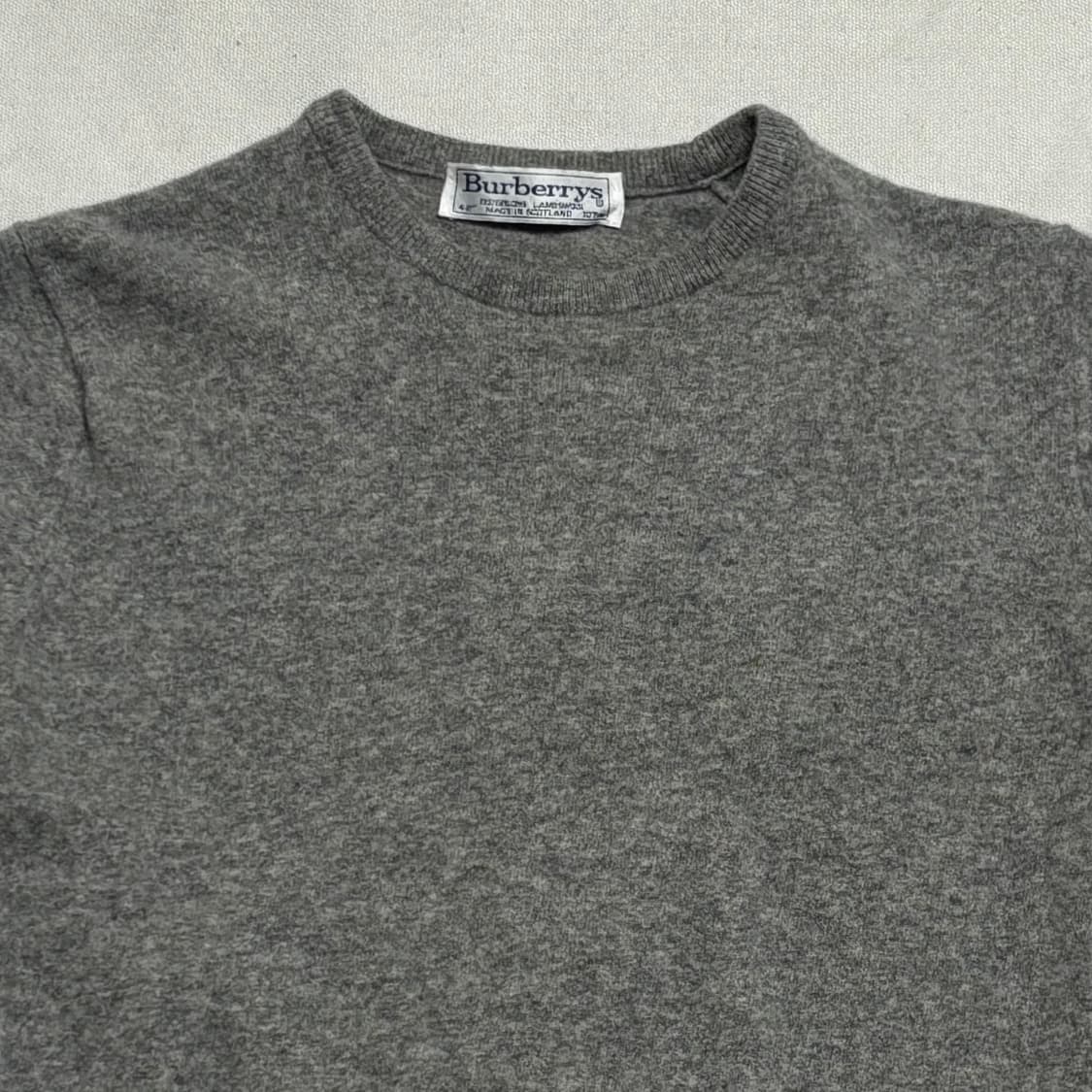 42 버버리 여성용 램스울 그레이 반팔 니트 상품이미지1