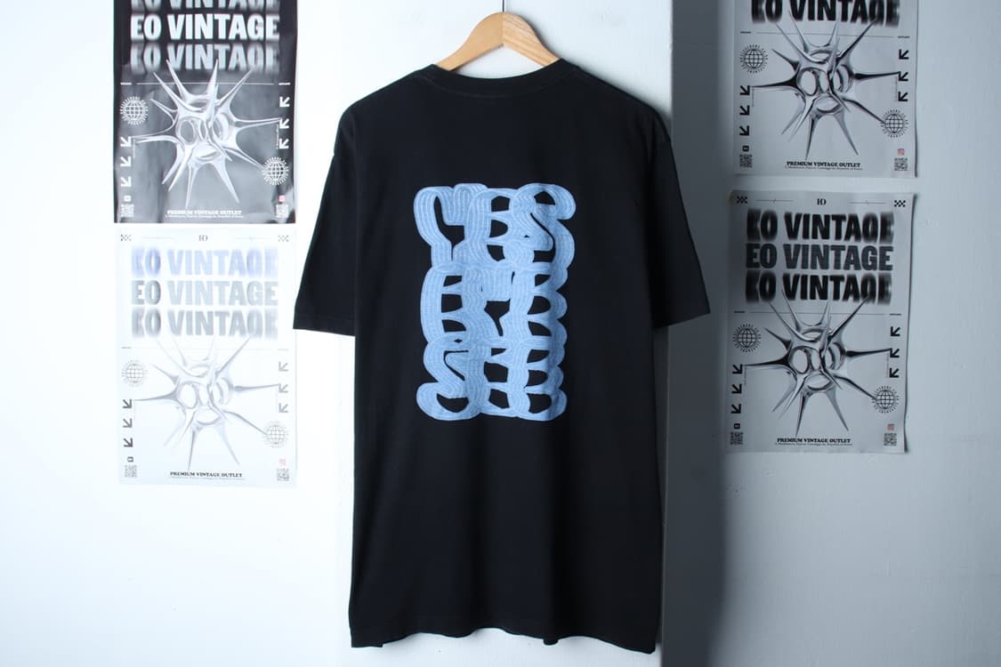 (XL-2XL) 예스아이씨 반팔 티셔츠 빅로고 블랙 올드스쿨-7B47 상품이미지6