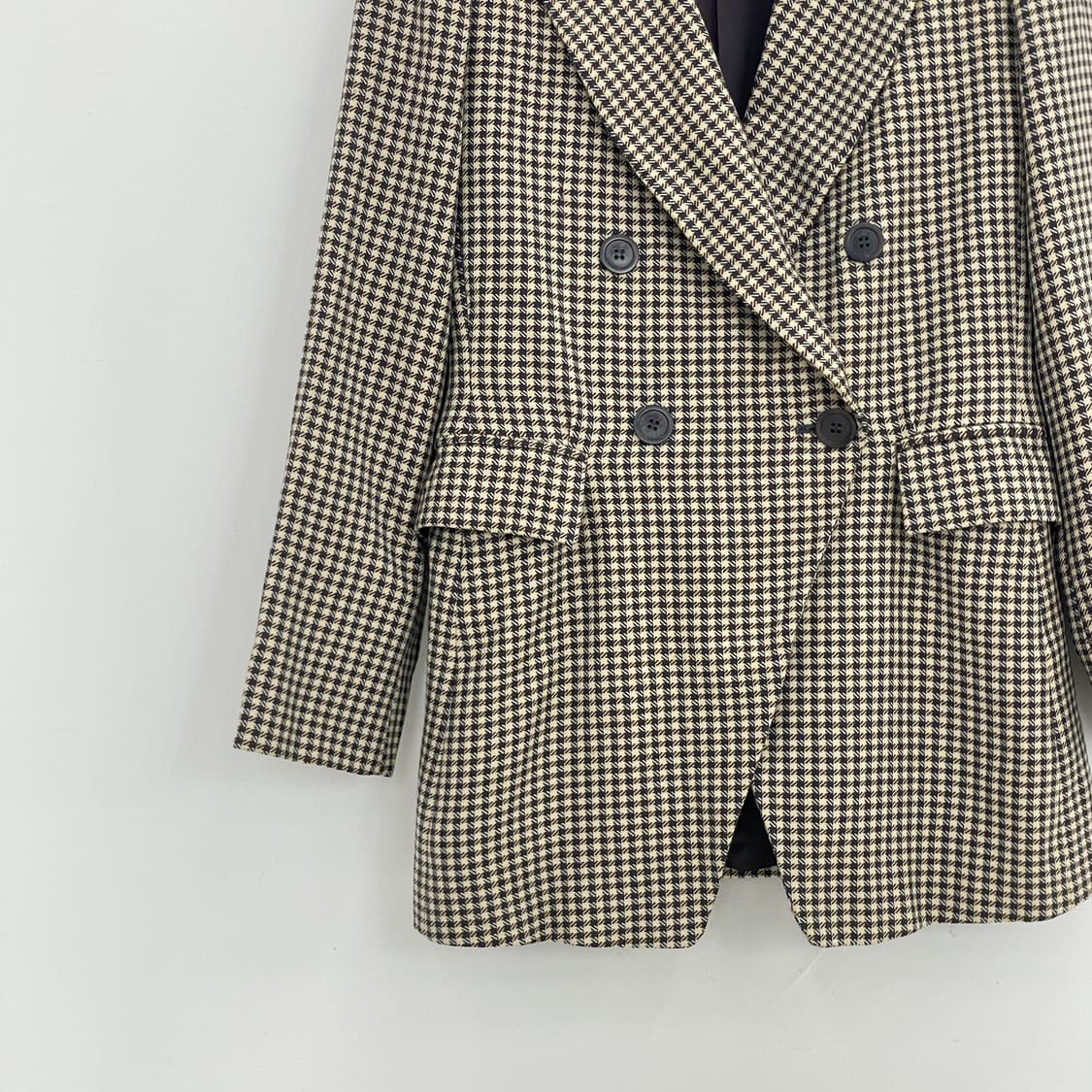 막스마라 체크 더블 블레이저 자켓 55-66 상품이미지4