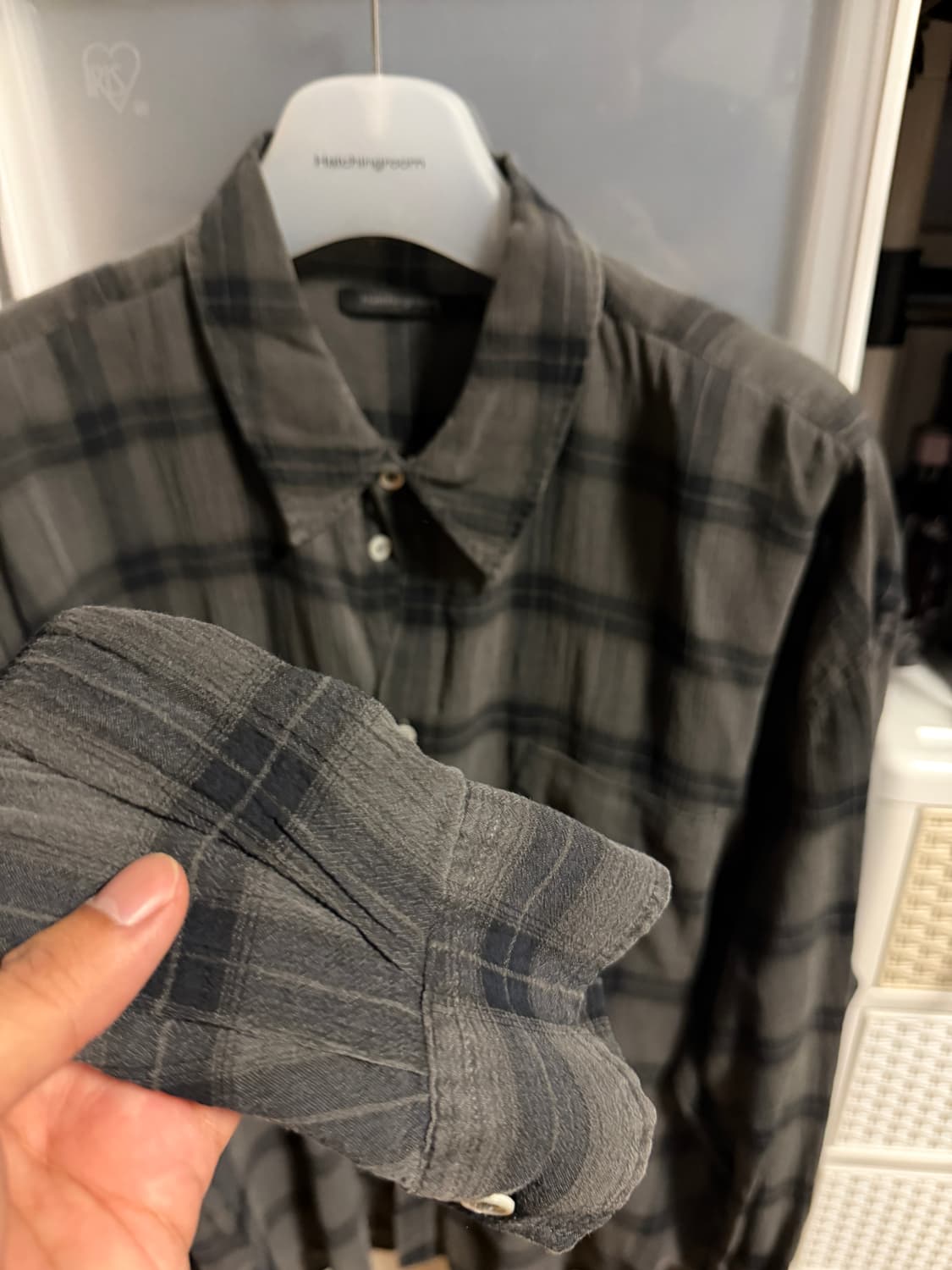 해칭룸 체크 셔츠 4사이즈 상품이미지2