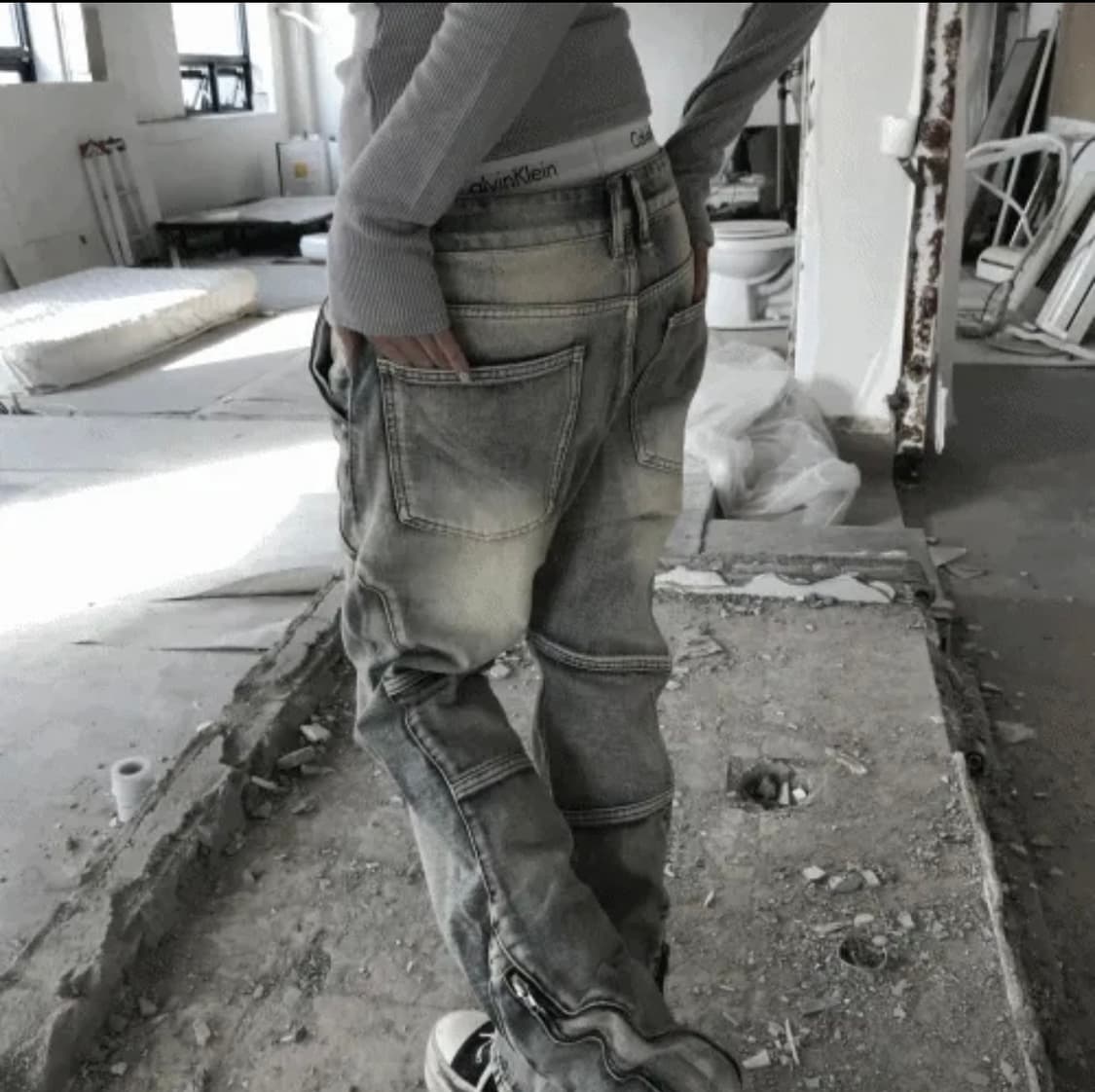 쿄이 grind zip cargo pants 블루 S 상품이미지2