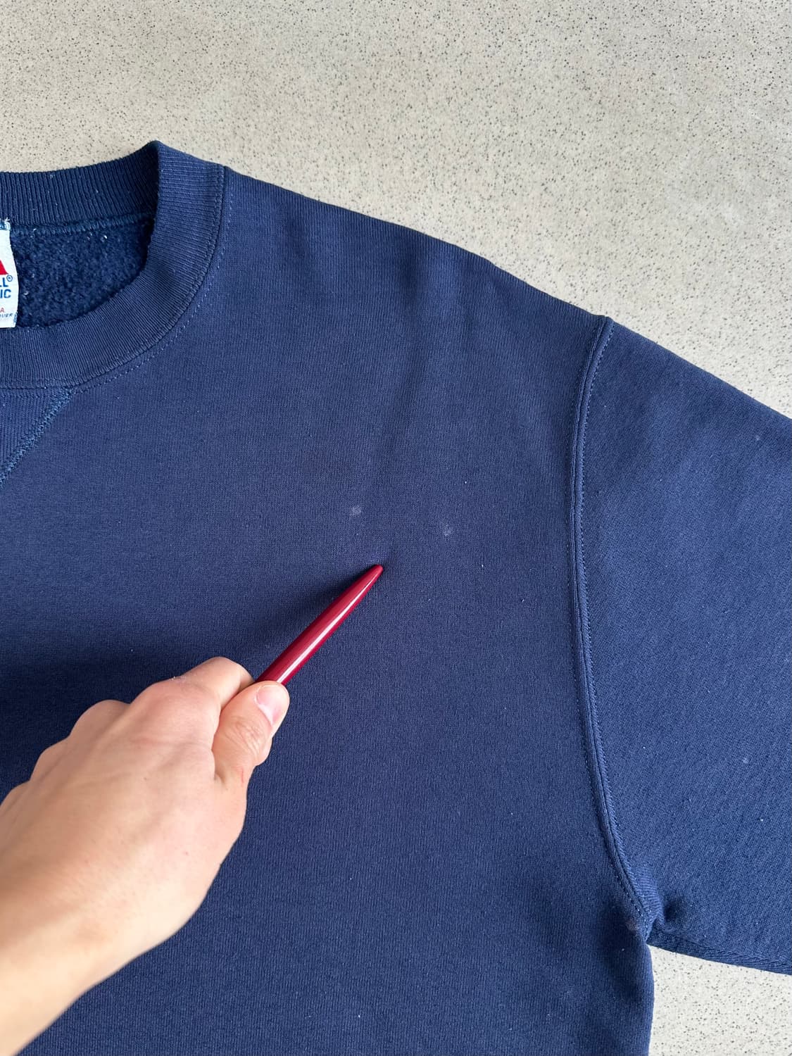 90s 빈티지 러셀 스웻셔츠 네이비 XL USA 상품이미지7