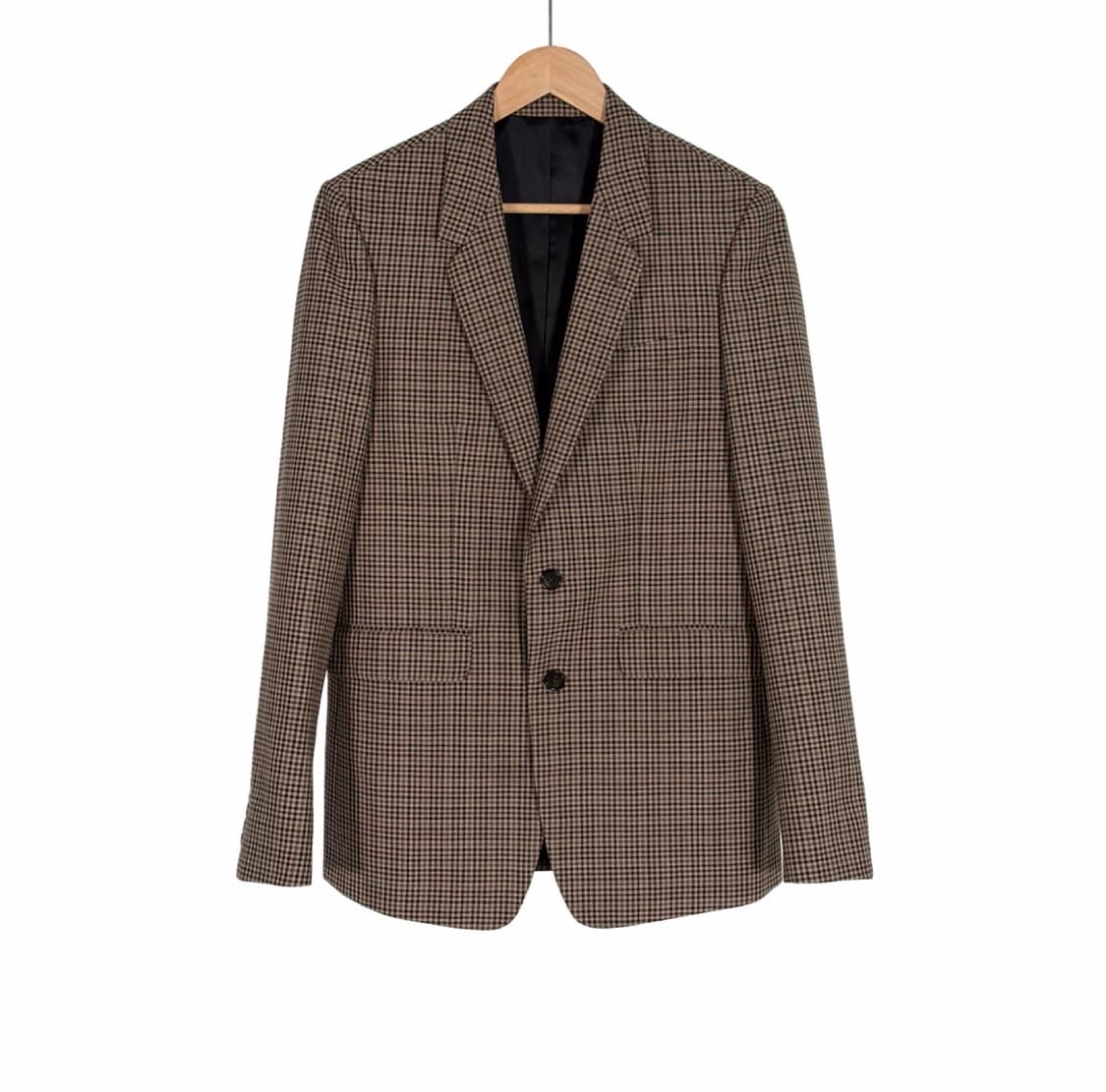 [38] 셀린느 22ss 여성 톰보이 울 깅엄 체크 블레이저 자켓 브라운 상품이미지1