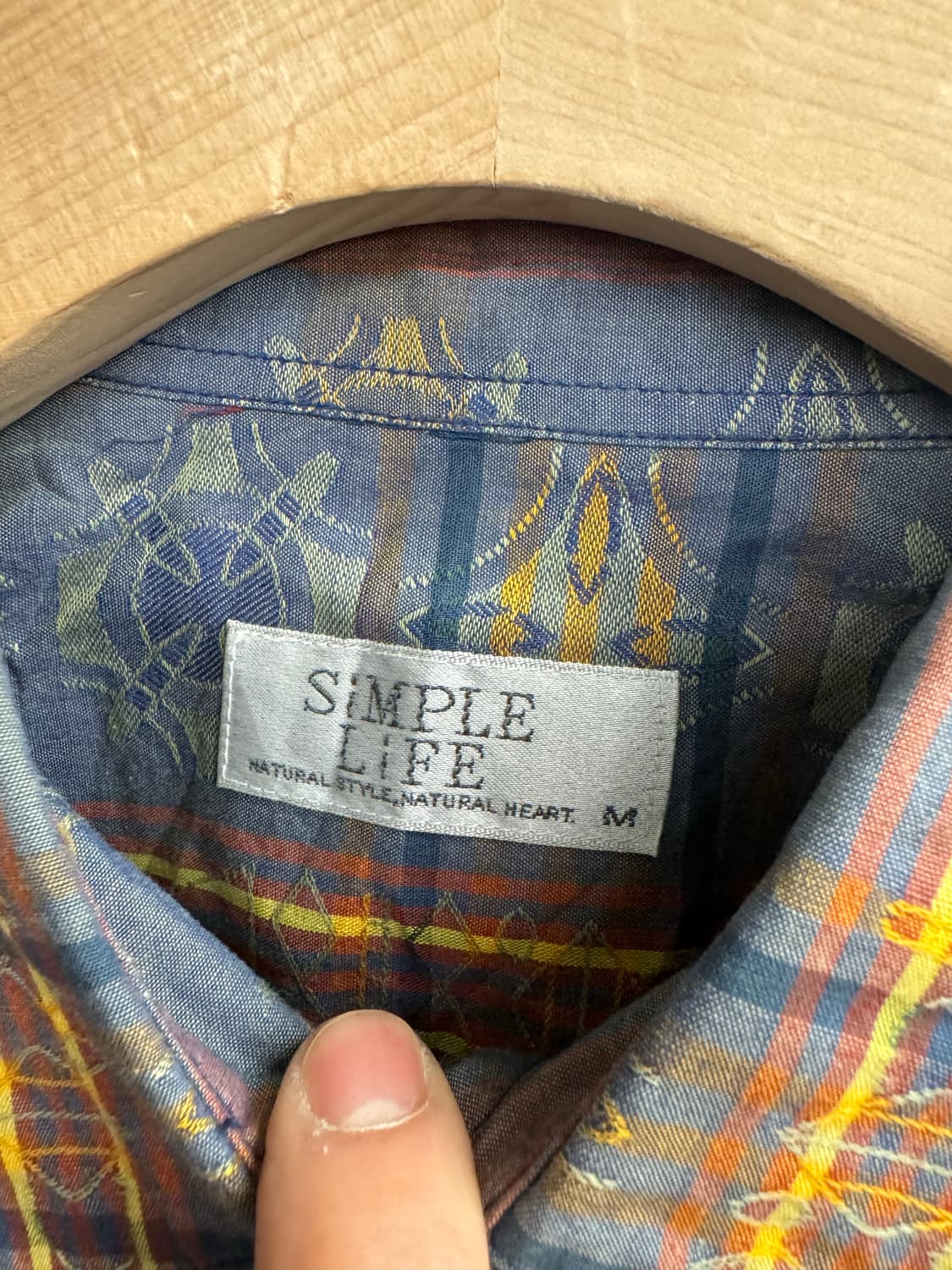 SIMPLE LIFE 빈티지 패턴 긴팔셔츠 상품이미지3