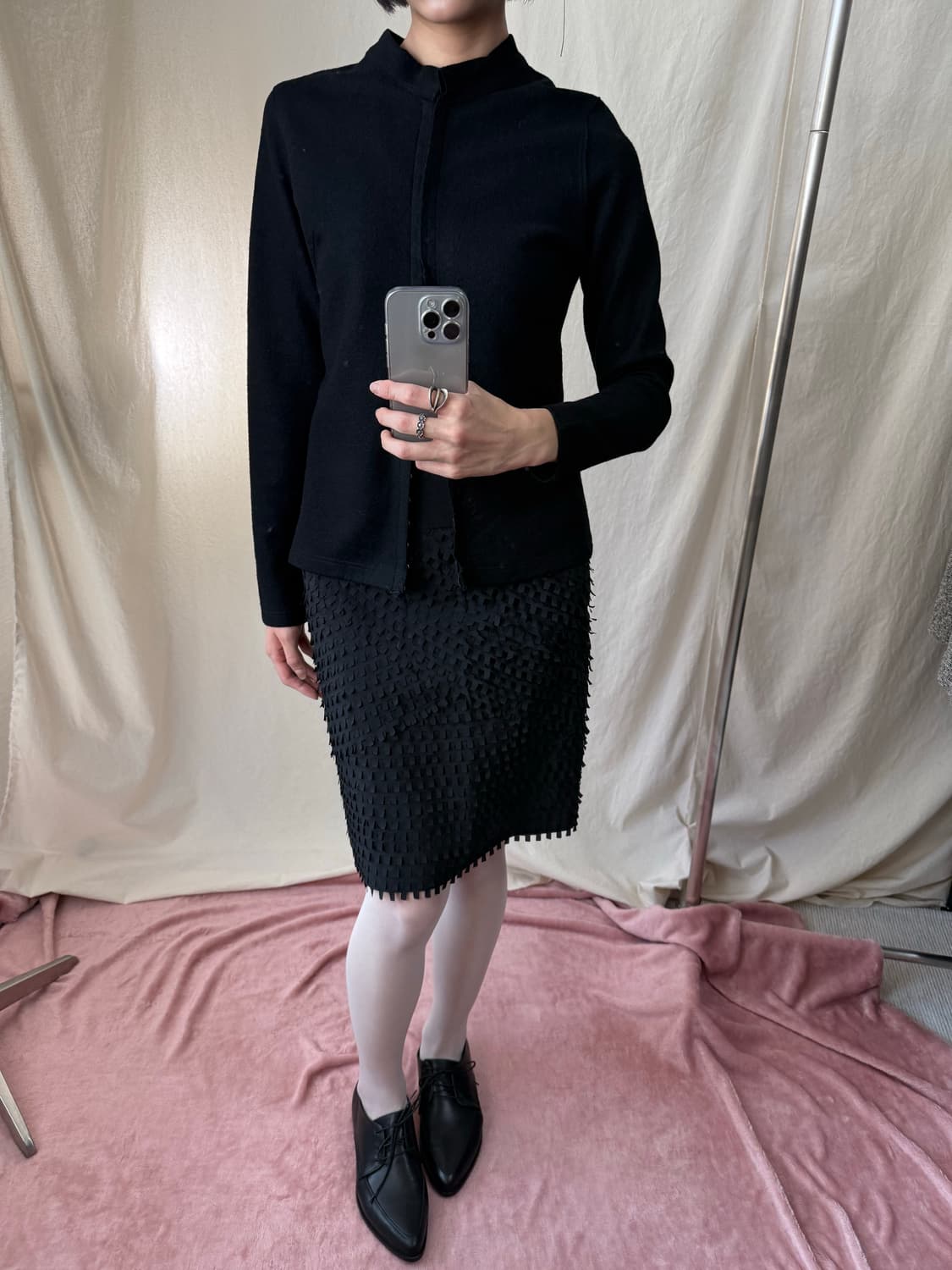 Laurel 실크 펜슬 스커트 상품이미지1