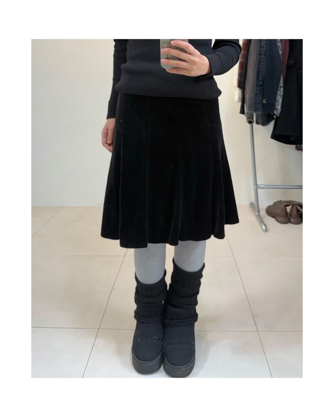 빈티지 벨벳 스커트 상품이미지1