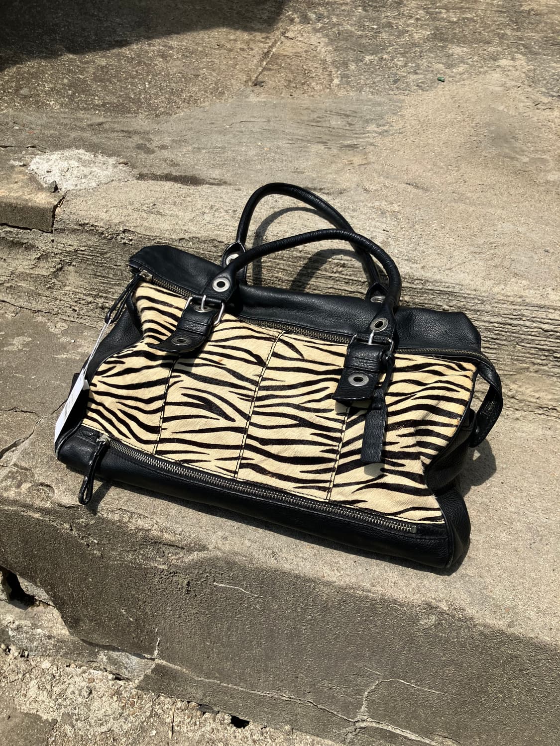 ELLE 지브라 가죽 숄더백 상품이미지3